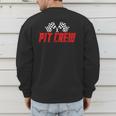 Pit Crew Family Racing Birthday Race Car For Dad Mom Kids Men's Sweatshirt Back Print