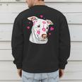 Pitbull Love Pitbull Moms Dads Men's Sweatshirt Back Print