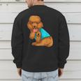 Poodle I Love Dad Tattoo Apparel Dog Dad Dads For Men Women Men's Sweatshirt Back Print