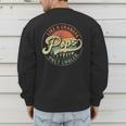 Pops Like a Grandpa Only Cooler Vintage Retro Pops Dad Men's Sweatshirt Back Print