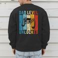 Pregnancy Announcement Dad Level Unlocked New Daddy Father Men's Sweatshirt Back Print