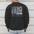Proud Army Dad Soldier Son Patriotic Veterens Men's Sweatshirt Back Print Proud Army Dad Soldier Son Patriotic Veterens Men's Sweatshirt Back Print
