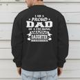 I Am A Proud Dad Of A Freaking Amazing Daughter For Father Men's Sweatshirt Back Print