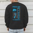 Proud Dad Of A T1D Warrior Type 1 Diabetes Awareness Men's Sweatshirt Back Print