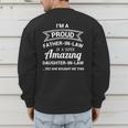 Proud Father In Law Shirt Dad Fathers Day Ideas Men's Sweatshirt Back Print