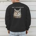 Rage Is Consuming Me Silly Staring Cat Meme Dad Mom Men's Sweatshirt Back Print Rage Is Consuming Me Silly Staring Cat Meme Dad Mom Men's Sweatshirt Back Print