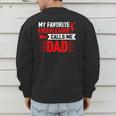 Red Cheer Dad Family Father Cheerleader Squad Men's Sweatshirt Back Print