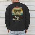 Retro Cat Daddy 80s 90s Style Sunglasses Men's Sweatshirt Back Print