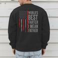 Retro Dad World's Best Farter I Mean Father Vintage Flag Usa Men's Sweatshirt Back Print