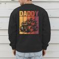 Retro Monster Truck Daddy Matching Family Birthday Party Men's Sweatshirt Back Print