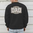 Retro Old Camo Dad Camouflage Hunting Season Father's Day Men's Sweatshirt Back Print