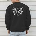 Retro Pocket Dada Daddy Papa Fathers Day Skeleton Men's Sweatshirt Back Print