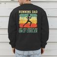 Retro Running Dad Runner Marathon Athlete Humor Outfit Men's Sweatshirt Back Print