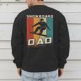 Retro Snowboard Dad Snowboarding Father Snowboarder Dad Men's Sweatshirt Back Print
