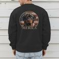 Rottie Dog Mom Dad 'Merica Rottweiler Men's Sweatshirt Back Print Rottie Dog Mom Dad 'Merica Rottweiler Men's Sweatshirt Back Print