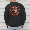 Rottweiler Heart Glasses Cute Rottie Dog Lover Mom Dad Kids Men's Sweatshirt Back Print