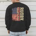 Rugby Blood Sweat Bruises Rugby Player Coach Dad Mom Men's Sweatshirt Back Print