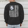 Shepherd Dad USA Flag White German Shepherd Men's Sweatshirt Back Print