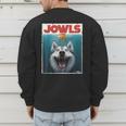 Siberian Husky Jowls Sled Dog Mom Top Alaskan Dog Dad Men's Sweatshirt Back Print