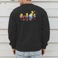 The Simpsons Father's Day Homer And Kids Bike Ride With Dad Men's Sweatshirt Back Print