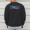 Space Mom Family Matching Dad Space Birthday Theme Party Men's Sweatshirt Back Print