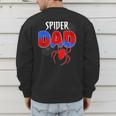 Spiders Dad Matching Family Birthday Father's Day Men's Sweatshirt Back Print