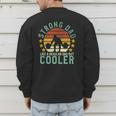 Strong Dad Workout Weight Lifting Father's Day Men's Sweatshirt Back Print Strong Dad Workout Weight Lifting Father's Day Men's Sweatshirt Back Print