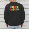 Super Gamer Dad Unleashed Celebrating Fatherly Powers Men's Sweatshirt Back Print