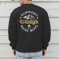 Support Wildlife Raise Boys Parent Mom & Dad Men's Sweatshirt Back Print