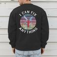 Swiss Army Knife DIY Dad Fathers Day Fix Anything Handyman Men's Sweatshirt Back Print