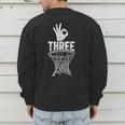 Three Points Throw Basketball Player Fan Dad Joke Tee Men's Sweatshirt Back Print Three Points Throw Basketball Player Fan Dad Joke Tee Men's Sweatshirt Back Print