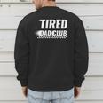 Tired Dad Club Maze Track Back 2 Sided Men's Sweatshirt Back Print