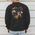 Tortie Cat Owner Flowers Tortie Cat Mom Tortie Cat Dad Men's Sweatshirt Back Print