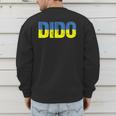 Ukrainian Dido Grandfather Dad Ukraine Flag Distressed Men's Sweatshirt Back Print