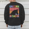 Unicorn Birthday Outfit Dad Unicorn Costume Bday Dad Unicorn Men's Sweatshirt Back Print