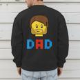 Unique Family Dad Master Builder Building Bricks Blocks Men's Sweatshirt Back Print