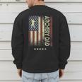 USA American Flag Archery Dad Men's Sweatshirt Back Print