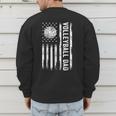 USA Flag Volleyball Dad Father's Day Men's Sweatshirt Back Print USA Flag Volleyball Dad Father's Day Men's Sweatshirt Back Print