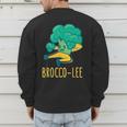Vegetable Word Game Dad Joke Brocco-Lee Broccoli Men's Sweatshirt Back Print