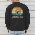 Vintage Axolotl Dad Axolotl Lovers Daddy Father's Day Men's Sweatshirt Back Print