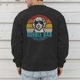 Vintage Best Doodle Dad Ever Father's Day Golden Doodle Men's Sweatshirt Back Print