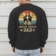 Vintage Boston Terrier Dad Dog Lovers Father's Day Tee Men's Sweatshirt Back Print