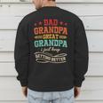 Vintage Great Grandpa For Fathers Day Dad Papa Grandpa Men's Sweatshirt Back Print