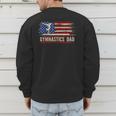 Vintage Gymnastics Dad American USA Flag Sports Men's Sweatshirt Back Print