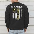 Vintage I'm A Proud Army Dad With American Flag Men's Sweatshirt Back Print