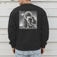 Vintage Poodle Selfie With UFO Alien Photobooth Dog Mom Dad Men's Sweatshirt Back Print