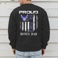 Vintage Proud Air Force Bonus Dad With American Flag Men's Sweatshirt Back Print