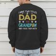 Vintage I Have Two Titles Dad And Grandpaw Dog Lover Men's Sweatshirt Back Print