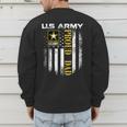 Vintage US Army Proud Dad With American Flag Men's Sweatshirt Back Print