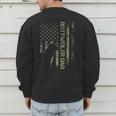Vintage USA Camo Flag Proud Rottweiler Dad Rottie Silhouette Men's Sweatshirt Back Print